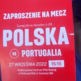 Uczniowie klas sportowych na mecz   Polska -Portugalia